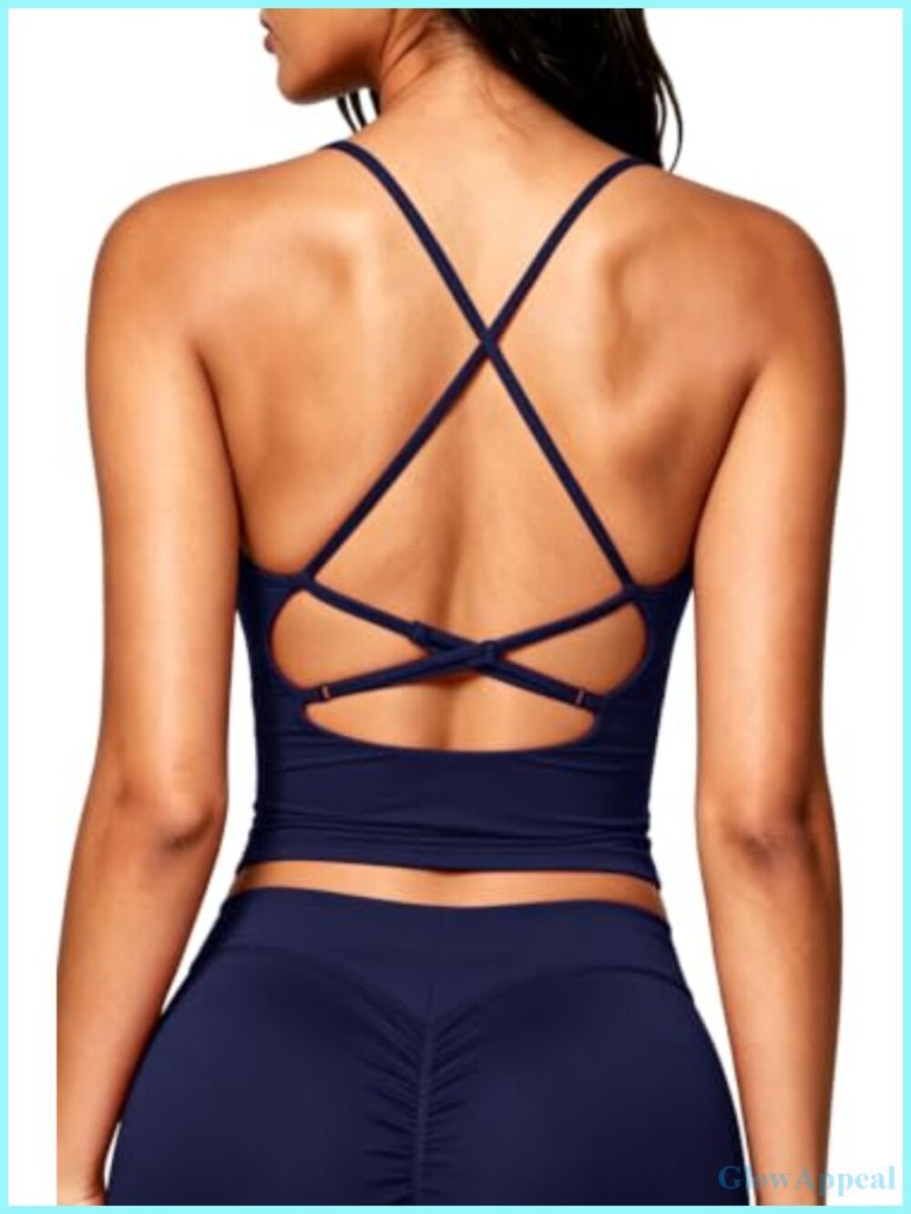 Women's Double Lined Camisole Top V Neck Cross Back Tank Top Going Out Tops